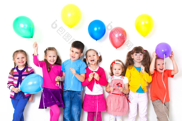 快乐儿童与气球