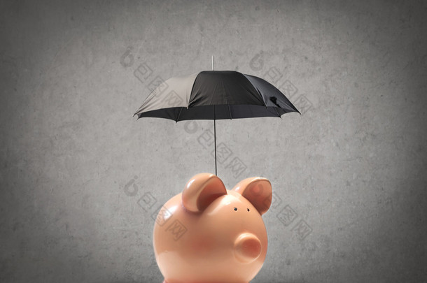 小猪用一把雨伞