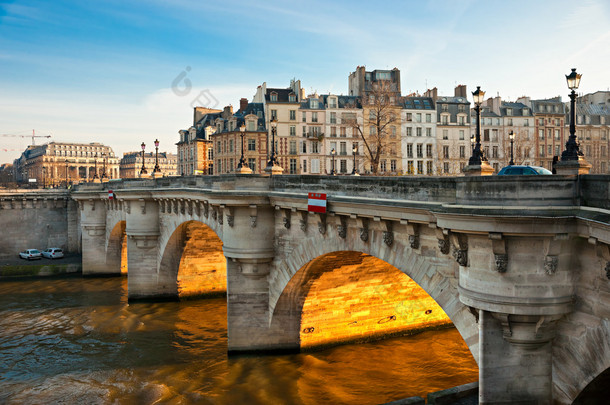 Pont neuf, ile de la cite, paris - Frankrikepont neuf ile de la 举，巴黎-法国