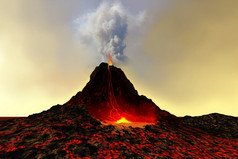 活跃的火山