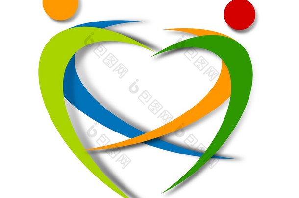 健康抽象 logo 设计