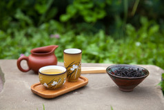 传统中国茶道配件 （茶杯，投手