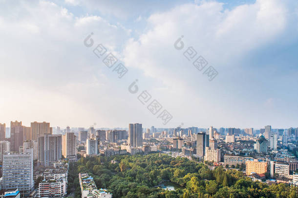 <strong>在中国</strong>城市景观的鸟瞰图.