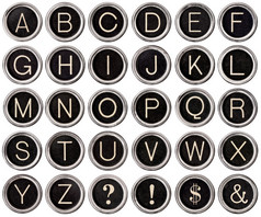 老式打字机关键字母