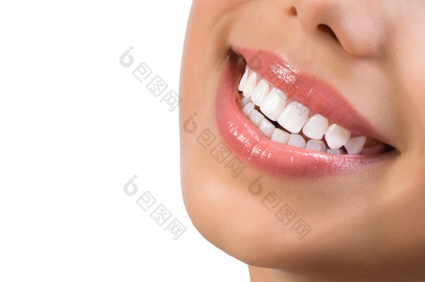 健康笑容。牙齿美白。牙科保健概念