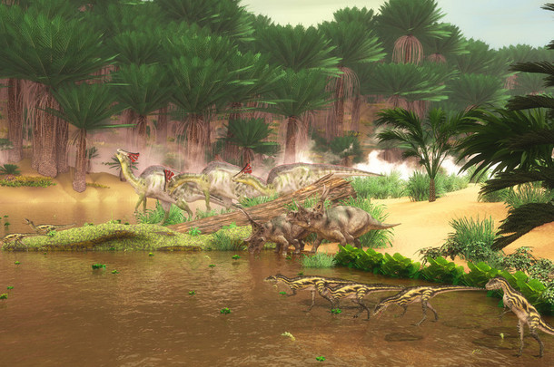 Cretaceous Dinosaur River