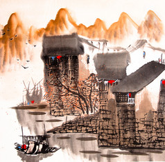 中国绘图水镇