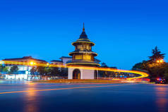 中国扬州古建筑: 文昌亭。扬州是著名的旅游胜地.