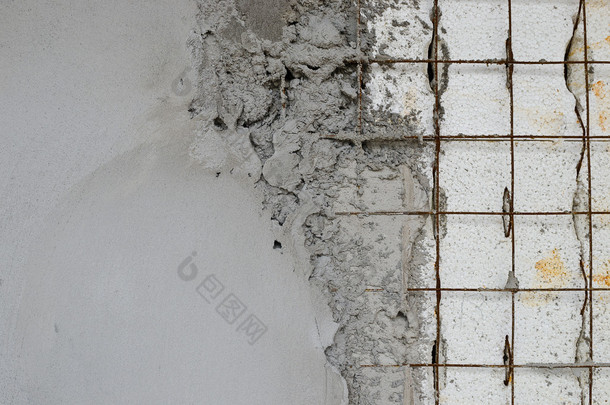 armerad betong väggar inom styrofoam