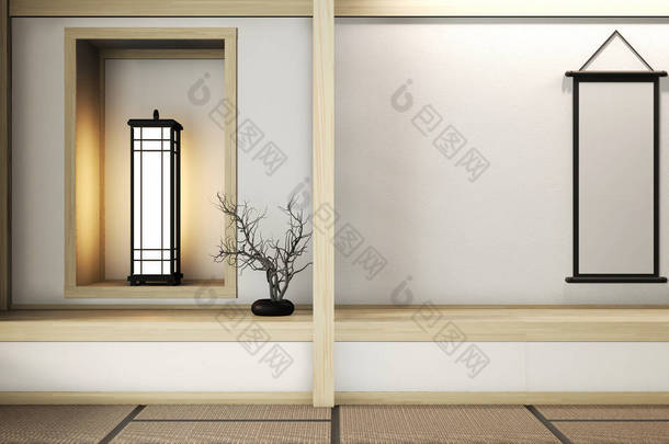 房间非常禅派风格，用日本风格装饰在塔瓦垫子上