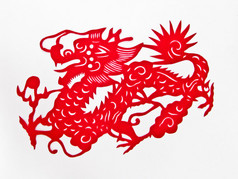 中国剪纸艺术龙