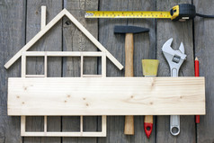 木房子建设改造和工具背景