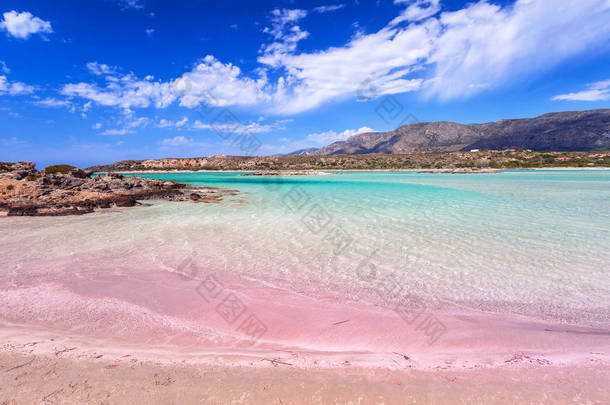 在克里特岛上的粉色<strong>沙滩</strong> Elafonissi 海滩