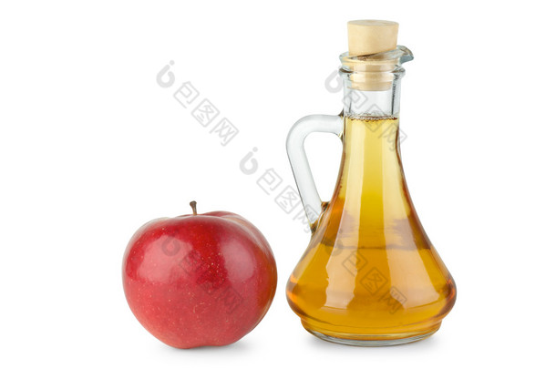 与苹果醋和红苹果滗水器