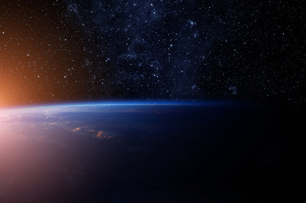 地球。由美国国家航空航天局装备此图像的元素