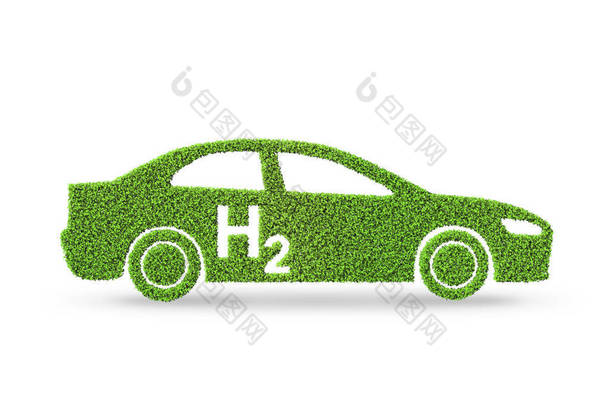 氢汽车概念- 3D渲染