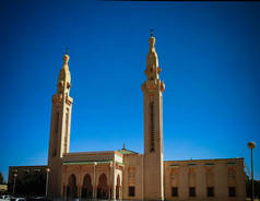 大清真寺在毛里塔尼亚努瓦克肖特到视图