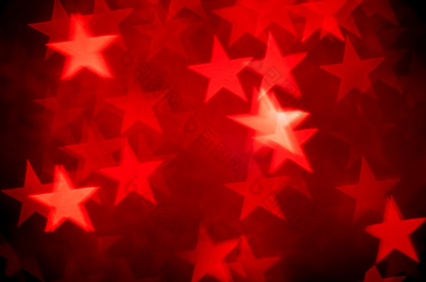 星星背景的红色散景