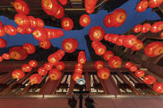 中国元宵节上的灯笼。元宵节是中国最重要的节日之一.