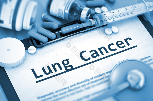 肺癌诊断。医学的概念.