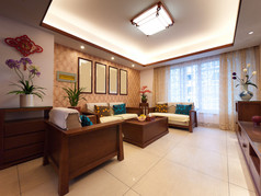 中国风格中国气派的家庭室内装饰