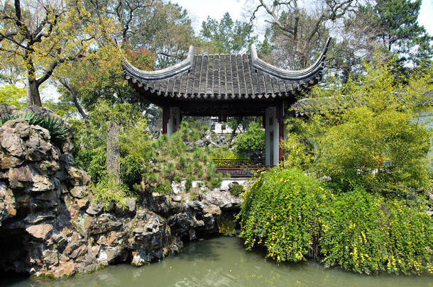 中国苏州狮子林花园亭