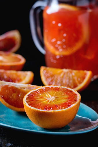 鲜美的血橙饮品