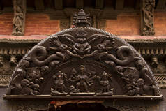 古代木雕尼泊尔，加德满都：古代木雕，印度教雕刻主题