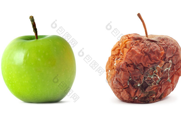 <strong>绿色</strong>和腐烂的苹果