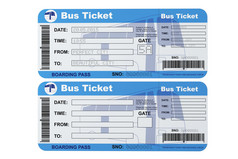 巴士的登机证票 