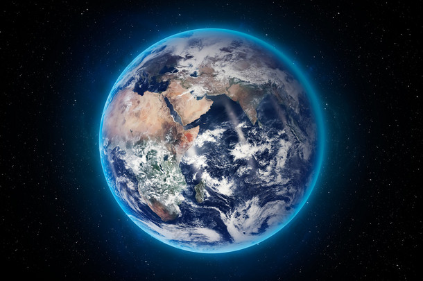 高质量的地球图像。这幅图像由美国国家航空航天局提供的元素