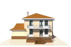 私有小屋, 住宅大厦3d 例证在白色背景