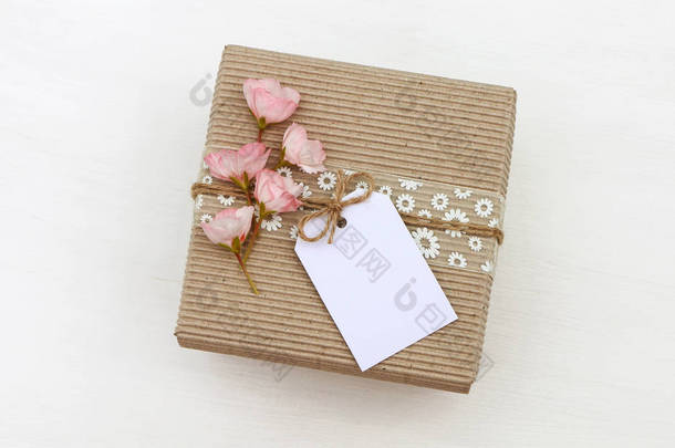 礼品盒, 空标签样机, 花卉