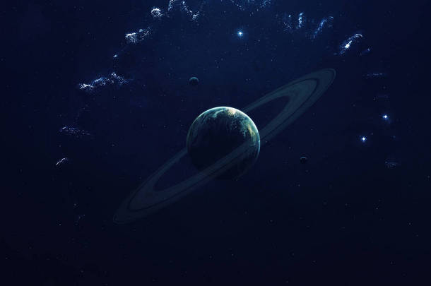 深空<strong>想象</strong>，行星，恒星和星系在无尽的宇宙元素这张图片由美国宇航局提供