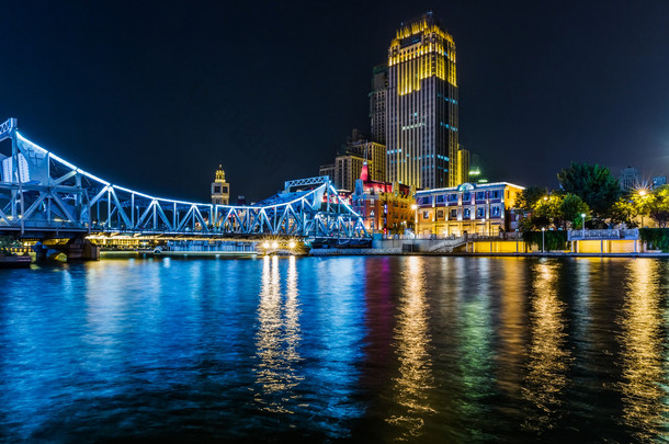 天津市海河<strong>美丽</strong>夜景