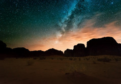 沙漠上空的银河