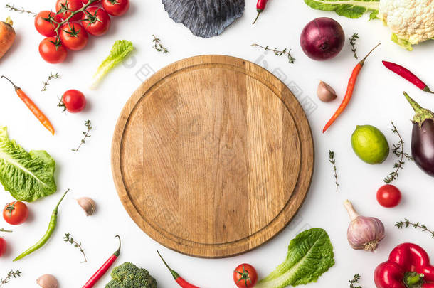蔬菜中的木板