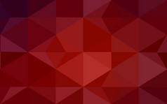 暗红色的多边形设计模式，三角形和梯度的折纸样式组成的.