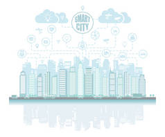 智能城市，提供先进的智能服务、社交网络、物联网、背景