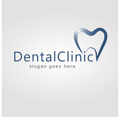 牙科标志设计。牙医标志。牙科诊所创意公司Vector徽标。