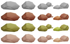 不同的岩石