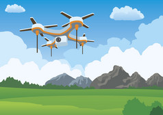 Quadcopter 无人机飞行图景观