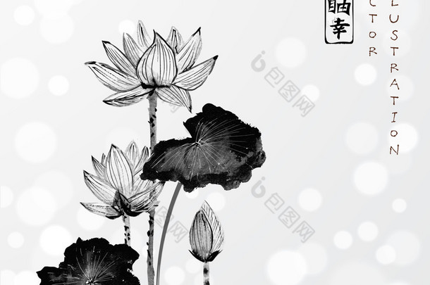 莲<strong>花手绘</strong>