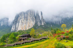 湖北恩施大峡谷风景名胜区秋季风景