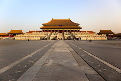 三个大厅宫殿。紫禁城。北京中国