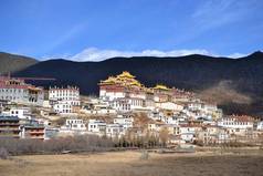 中国云南省云南香格里拉松赞林藏族佛教寺院