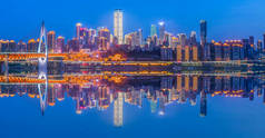 重庆城市建筑的夜景