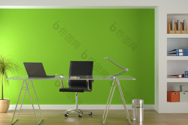 室内设计的现代绿色办公