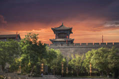 西安城墙。中国建筑中最大的纪念碑