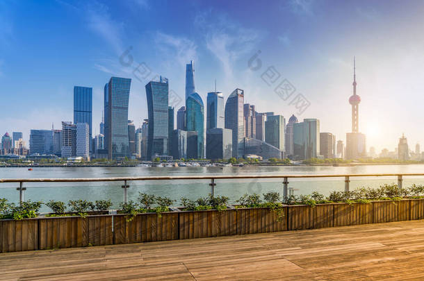 中国上海金融区的摩天大楼